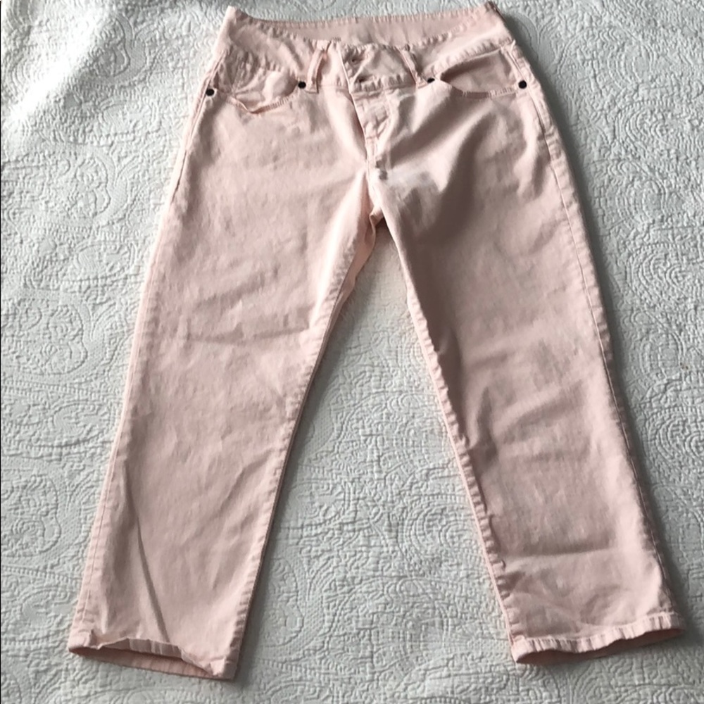 Talbots Signature Crop Pant In Blush Pink